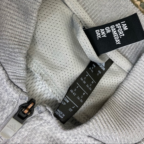 Adidas Team Issue Bomber Jacket Light Gray Small - Picture 7 of 8